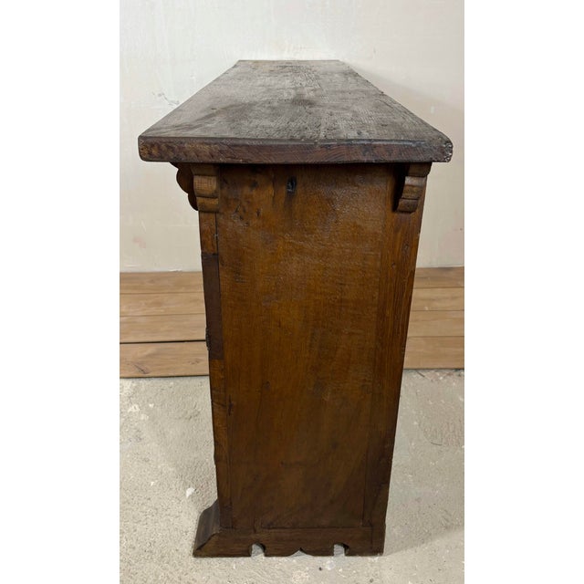 Spanish Carved Oak Sideboard, 1860s For Sale - Image 11 of 14