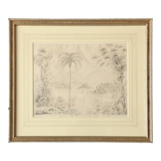 "View in South America" Pencil Drawing by James Robertson For Sale