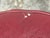 Mid 20th Century Burgundy Vinyl + Metal Bar Stools, Set of Three For Sale - Image 10 of 12