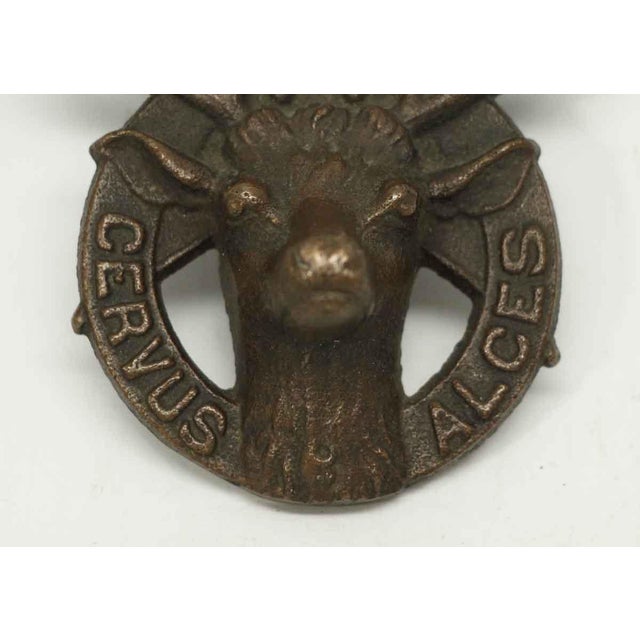B.P.O.E. Bronze Deer Head Grave Marker Chairish