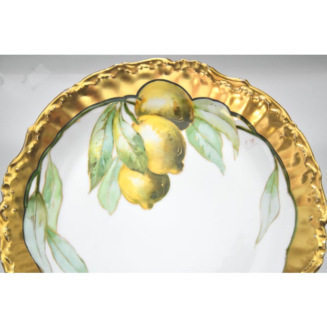 Limoges, France Early 1900s Hand Painted Edwardian Set Including 1 Platter & 12 Plates by Elite Limoges For Sale - Image 4 of 7