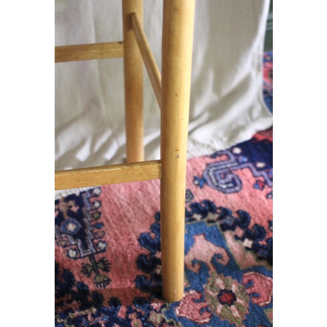 Textile Set of 2 Lowenstein Style Stools With Woven Rush Seats and Handles For Sale - Image 7 of 9