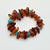 Boho Chic 1980s Vintage Boho Chic Baltic Amber & Faux Turquoise Nugget Beaded Bracelet - 7” For Sale - Image 3 of 7