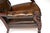 Brown Antique William IV Leather and Walnut Wing Back Armchair, 1820s For Sale - Image 8 of 11