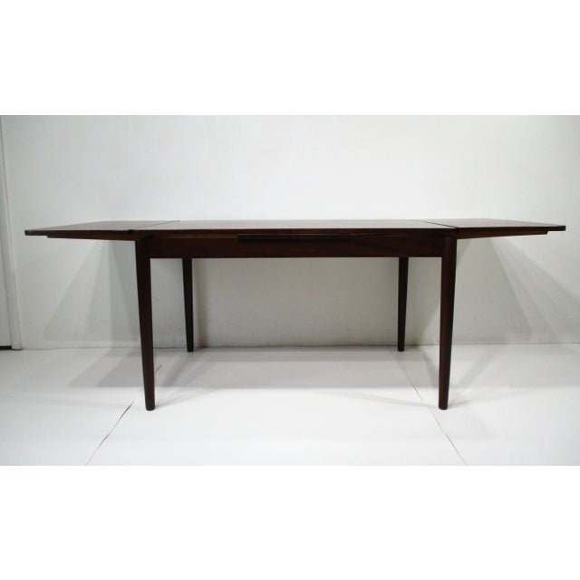 1960s Mid Century Extendable Teak Dining Table by Ekstrom for Swedese Pastoe Sweden For Sale - Image 5 of 12