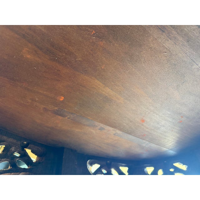 Italian Hand Carved Walnut Side Table For Sale - Image 12 of 12
