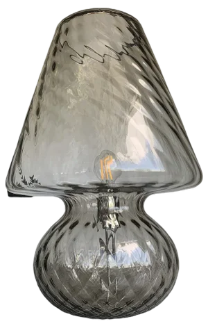 Smoked Fume Murano Style Glass Table Lamp with Diamond Processing Ballotton Lamp from Simoeng