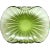Vintage Murano Barbini Sommerso Green Italian Art Glass Ribbed Mid Century Center Bowl With Partial Label For Sale