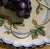 Casa Bella Vintage Bella Casa by Ganz Trompe L’Oeil Blue and White Plaid 3d Fruit Grapes Plate For Sale - Image 4 of 6