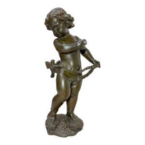 Large Antique 1800's Valentino Besarel Putti Cherub Bronze Statue Sculpture Art