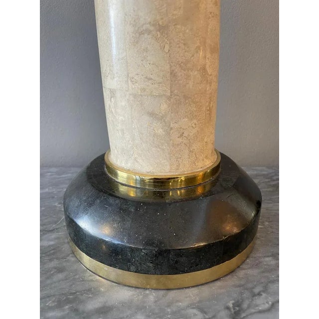 1980s Tessellated Marble Faux Tusks, 1980s, Set of 2 For Sale - Image 5 of 9