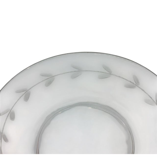Mid 20th Century Anchor Hocking Laurel Gray Cut Bread & Butter Plates- Set of 12 For Sale - Image 11 of 14