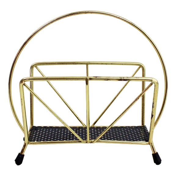 Vintage Brass & Metal Letter Holder, 1970s For Sale