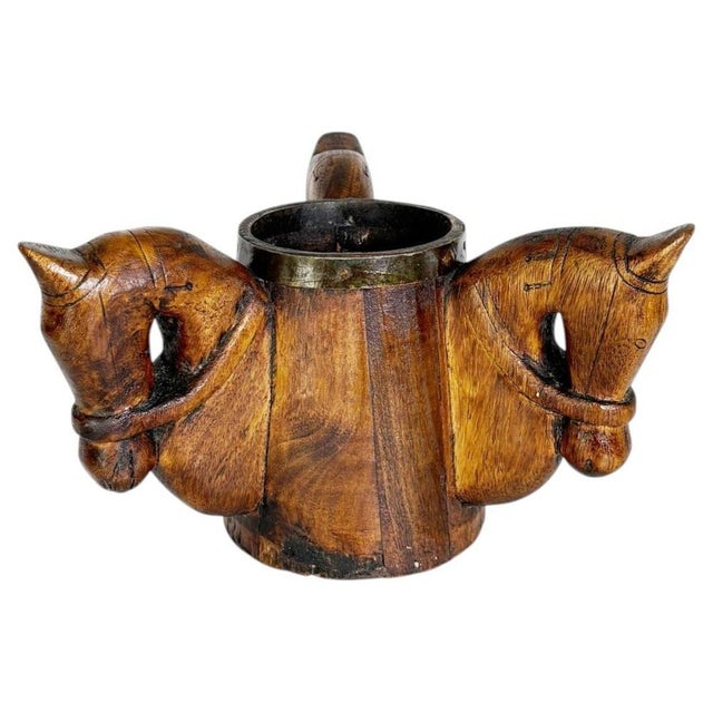 Wooden Pen Holder with Horse Heads, France, 1960 For Sale - Image 12 of 12