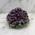 Beautiful antique French porcelain flower bouquet composed of densely layered, individually modeled deep purple violet...