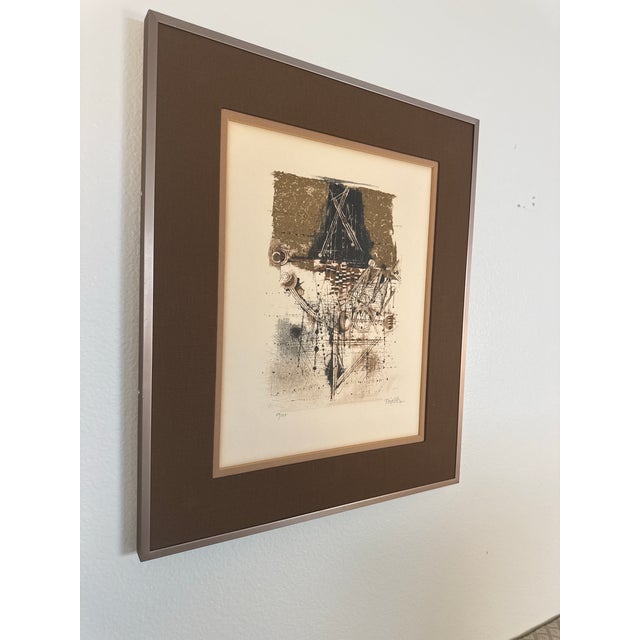 1990s Johnny Friedlaender Modernist Abstract Lithograph, Signed & Numbered 57/125 For Sale In Los Angeles - Image 6 of 7