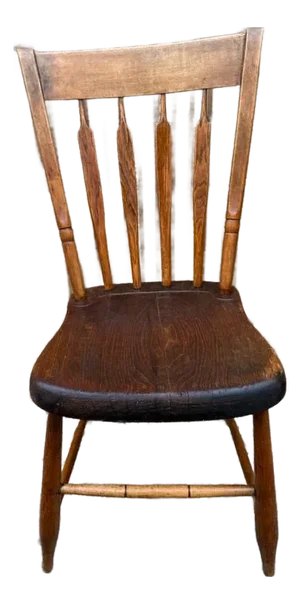 19th Century Antique Arrow Back Windsor Wood Accent Dining Side Chair