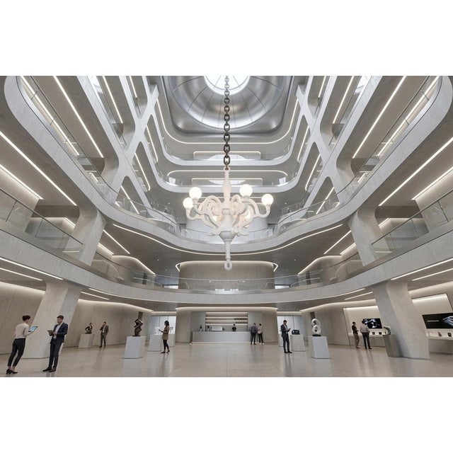 A monumental version of a contemporary design icon for sale is the extraordinary paper chandelier xxl, one of the most...
