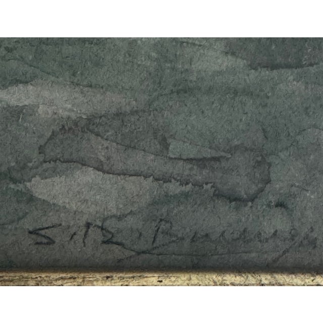 Early 20th Century French Watercolor Brittany Landscape "La Promenade Larmor 5" – Framed With Tru Vue Conservation Glass For Sale - Image 10 of 10