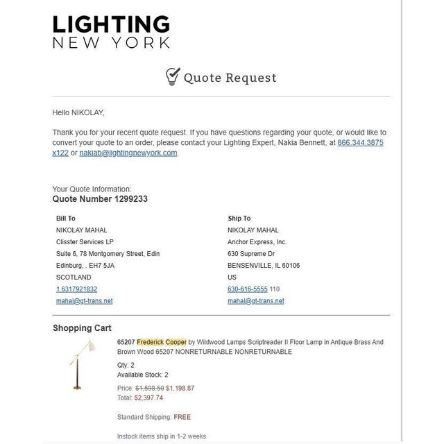 Adjustable Reading Lamp by Frederick Cooper For Sale - Image 6 of 8