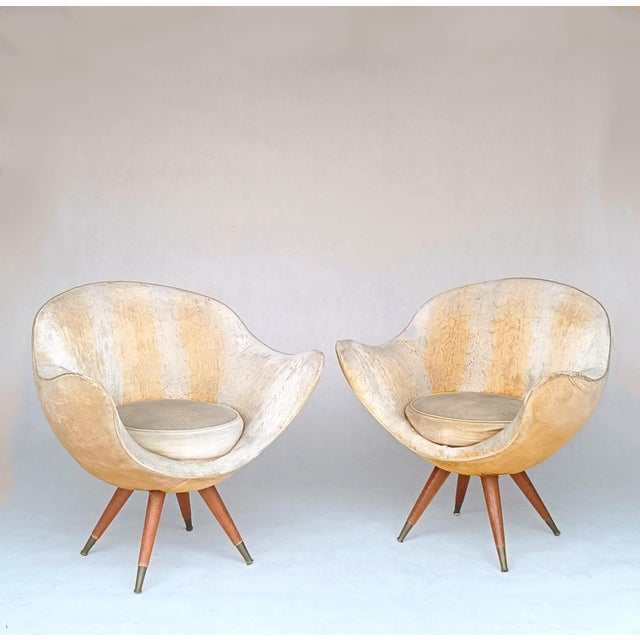 Mid-Century Modern Vintage Egg Chairs and Sofa by Paged, 1970s, Set of 3 For Sale - Image 3 of 17