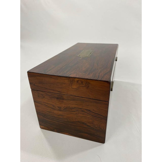 Wood Antique English Tea Caddy For Sale - Image 7 of 7