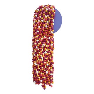 Elizabeth Art Candy, Colorful Textured Wall Sculpture with Candy-Like Spheres and Circle, 2022, Mixed Media For Sale