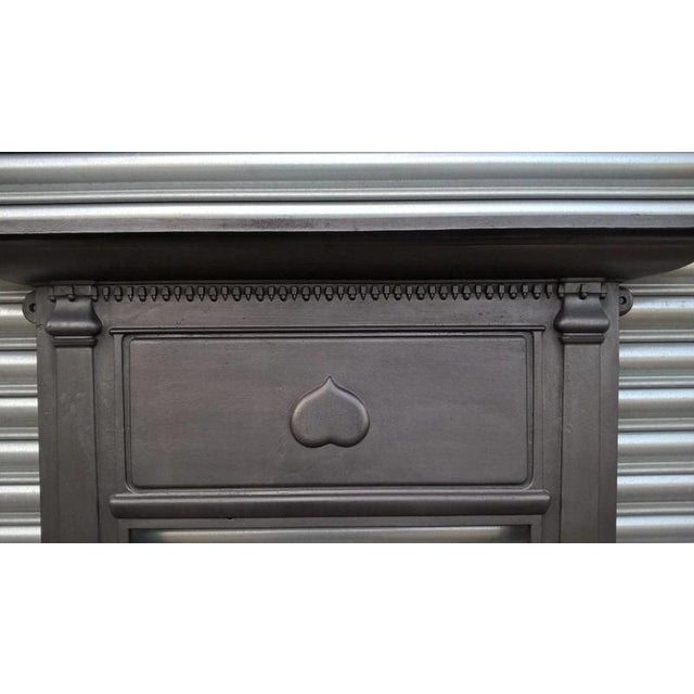 Metal Edwardian Arts and Crafts Cast Iron Fireplace Surround, 1908 For Sale - Image 7 of 13