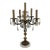 Bronze Crystal and Marble Electrified Tabletop Candelabra Lamp For Sale