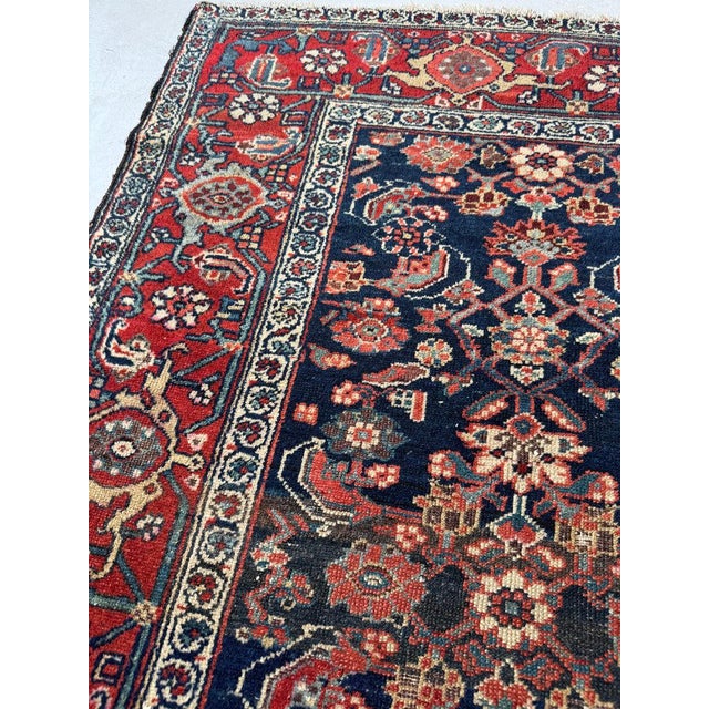 1930s Water Garden with Gorgeous Abrash Iconic Palette Rug 3.8 x 4.7 For Sale In Milwaukee - Image 6 of 10