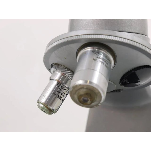 Metal Neopan Microscope attributed to Carl Aubock, Reichert, Vienna, 1960s For Sale - Image 7 of 11