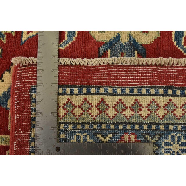 Kazak Rug 10′ X 14’5” Red Wool Traditional Hand-Knotted Oriental Carpet For Sale - Image 15 of 15