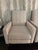 Solid wood legs. Button tufting. Hidden steel push-back mechanism.