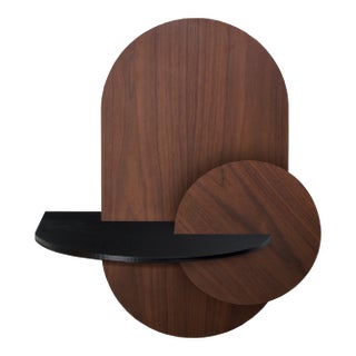 Alba L Oval Bedside Table by Daniel García Sánchez for WOODENDOT For Sale