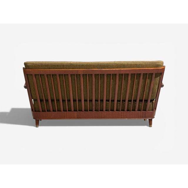 Svante Skogh, Sofa, Beech, Fabric, Sweden, 1940s For Sale - Image 11 of 12