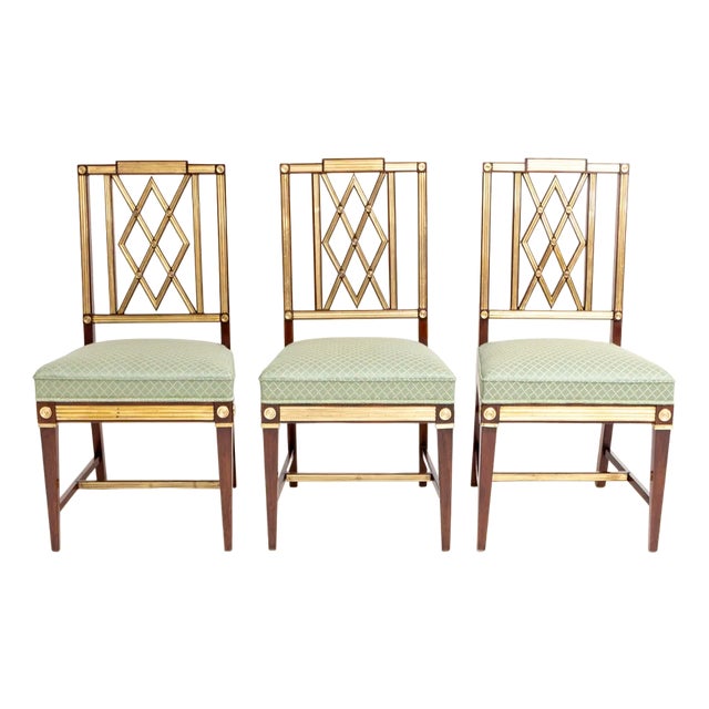 Neoclassical Dining Room Chairs, Late 18th Century, Set of 3 For Sale