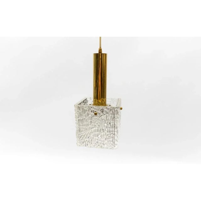 Petite Ice Glass Ceiling Lamp by Kalmar Franken Kg, Germany, 1970s For Sale - Image 6 of 9