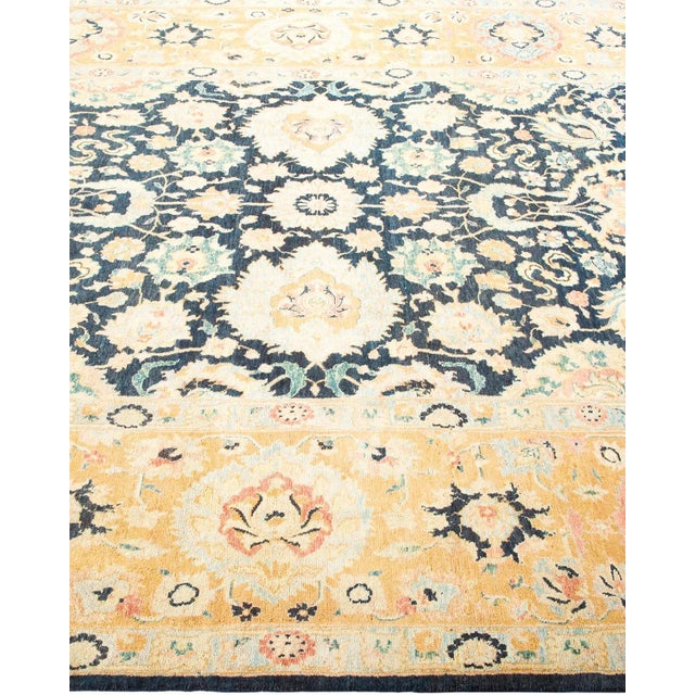 Solo Rugs Vintage Moroccan Hand Knotted Wool Area Rug, Navy Blue - 6'1" X 9'6" For Sale - Image 4 of 9