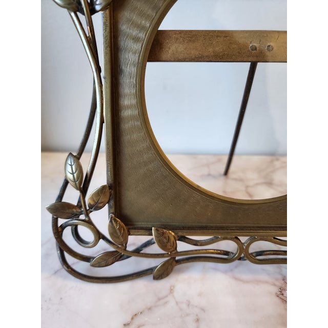 Art Nouveau Brass Leaf Picture Frame For Sale - Image 13 of 15