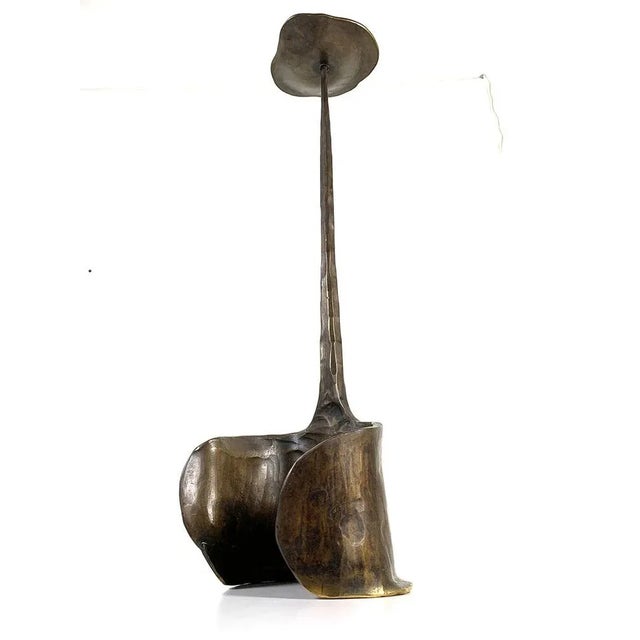 Vintage Sculptural Bronze Candleholder For Sale - Image 5 of 6