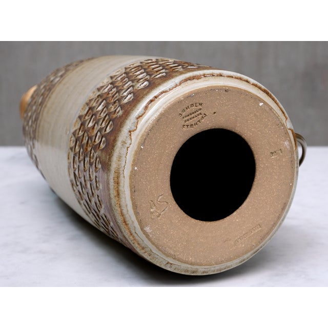 Large Ceramic Relief Table Lamp by Einar Johansen for Søholm Stoneware, Denmark, 1960 For Sale - Image 10 of 11