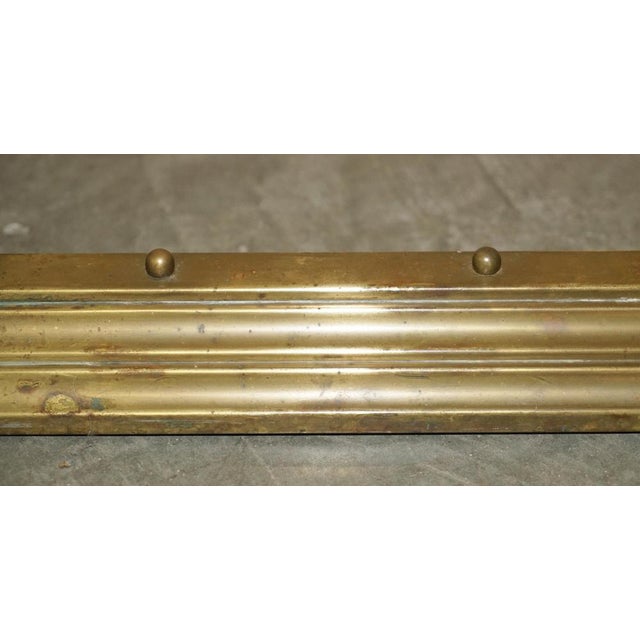 Antique Club Fender with Brown Leather Chesterfield Seats For Sale - Image 9 of 18