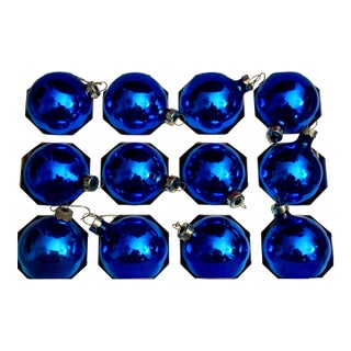 Vintage Mercury Glass Ornaments Set of 12 For Sale