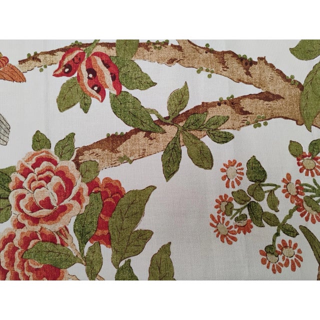 Gp & J Baker Linen Fabric "Chinese Eldon" 6 Yards For Sale - Image 4 of 10