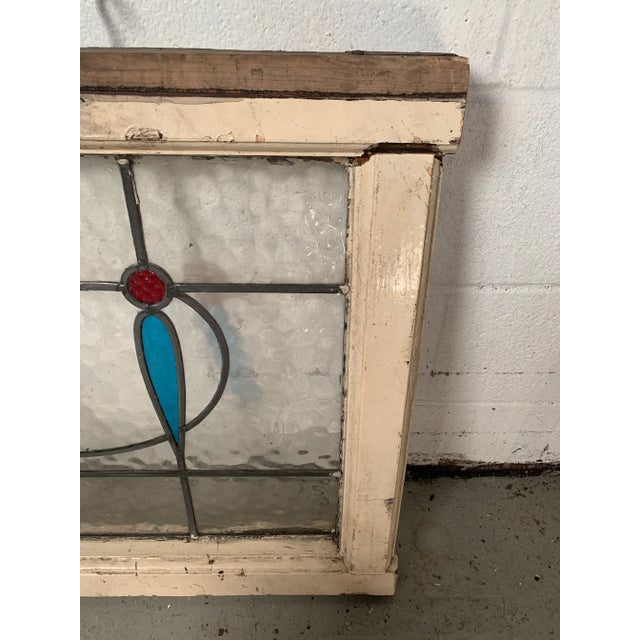 Vintage Mid 20th Century Stained Glass Window For Sale In New York - Image 6 of 12