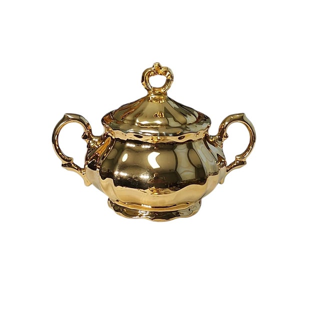 Ceramic 1930s Pre-War German Bareuther Gold Lustre Coffee Set - 13 Pieces For Sale - Image 7 of 9