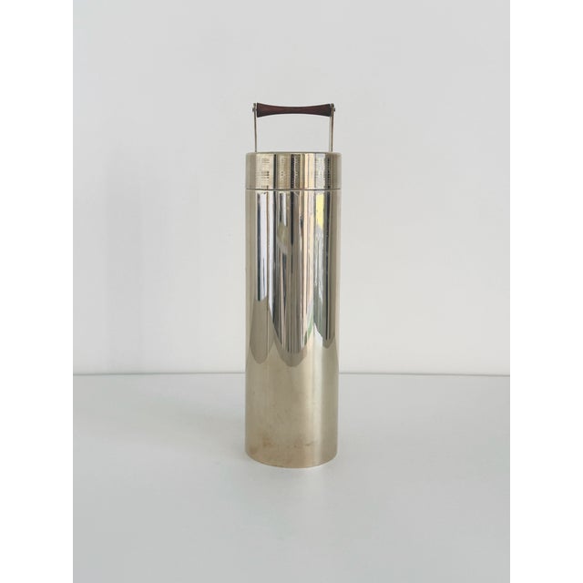 Mid-Century Modern 1950s Mid-Century Modern Italian Brass and Teak Cocktail Set For Sale - Image 3 of 8