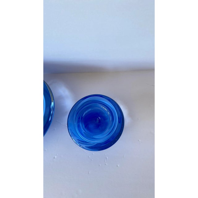 Kosta Boda Kosta Boda Light Blue Swirl Atoll Glass Bowls - Set of 3 For Sale - Image 4 of 8