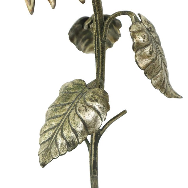 Large Sunflower Ashtray in Silver-Plated Bronze from S. Agudo, 1950s For Sale - Image 4 of 18