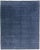 Modern Gabbeh Hand-Loom Solid Blue Wool Rug With Minimal Design For Sale - Image 13 of 13